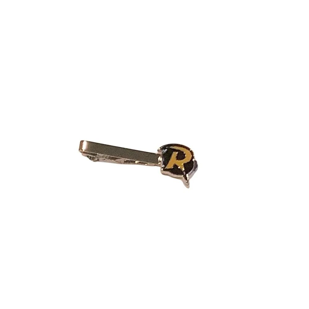 Unbranded Robin R Logo Tie Clip Silver Tone Enamel Superhero Neckwear